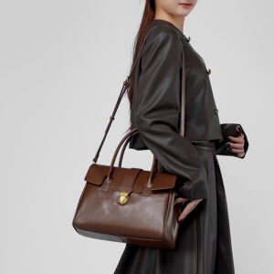 vintage leather tote