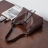 Genuine Leather Tote Bag — Fashion Commuter Shoulder