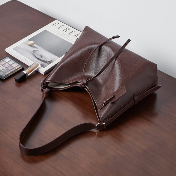 Genuine Leather Tote Bag — Fashion Commuter Shoulder