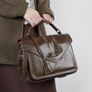 retro leather handbag