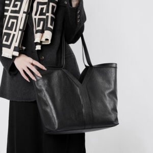 brown leather handbag