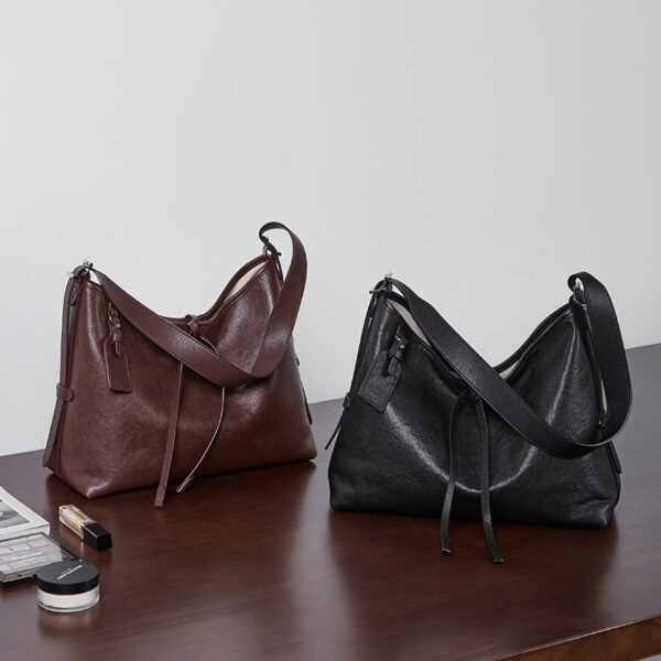 Genuine Leather Tote Bag — Fashion Commuter Shoulder