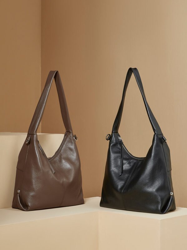 Leather Tote Bag | Large Capacity Cowhide Shoulder Bag