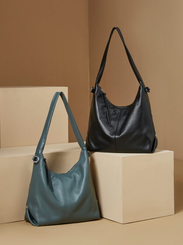 Leather Tote Bag | Large Capacity Cowhide Shoulder Bag
