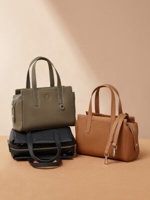 Genuine Leather Shoulder Bag — Minimalist Commuter Tote