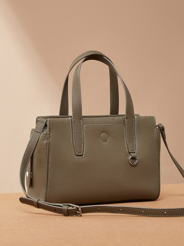 Genuine Leather Shoulder Bag — Minimalist Commuter Tote