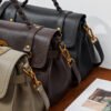 Genuine Leather Satchel Tote Bag — Elegant Commuter Style