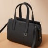 Genuine Leather Shoulder Bag — Minimalist Commuter Tote