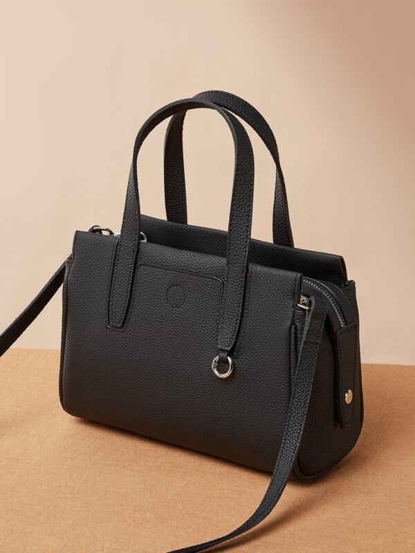 Genuine Leather Shoulder Bag — Minimalist Commuter Tote