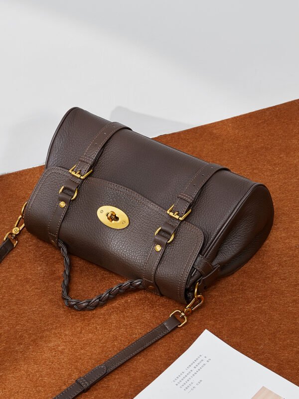 Genuine Leather Satchel Tote Bag — Elegant Commuter Style