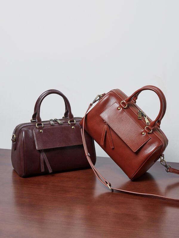 900X1200主图_0007_无题会话10646 Genuine Leather Boston Bag — Casual Versatile Handbag