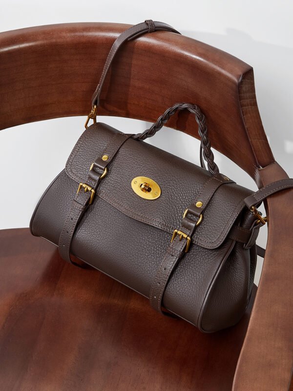 Genuine Leather Satchel Tote Bag — Elegant Commuter Style
