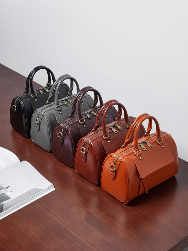 900X1200主图_0010_无题会话10642 Genuine Leather Boston Bag — Casual Versatile Handbag