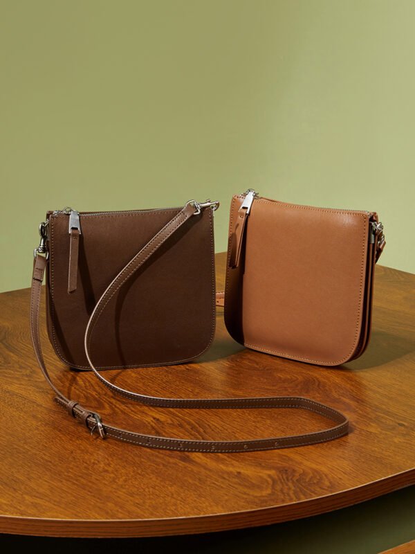 900X1200主图_0015_场景图 (2) Genuine Leather Bucket Shoulder Crossbody Bag — Compact Phone Tote