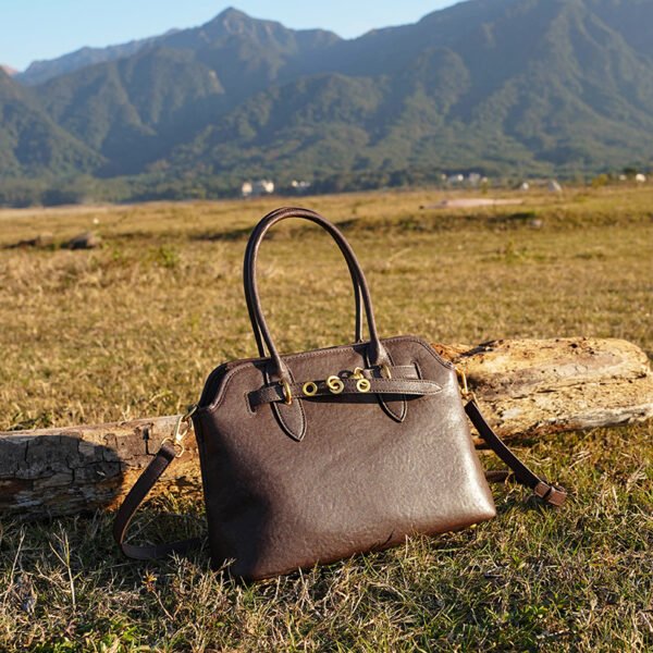 Top Grain Leather Shoulder Tote Bag — Versatile Large Crossbody