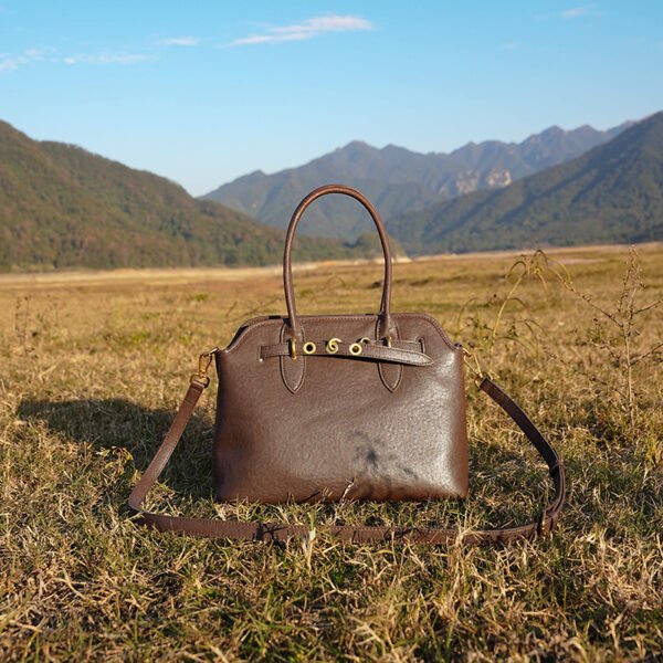 Top Grain Leather Shoulder Tote Bag — Versatile Large Crossbody