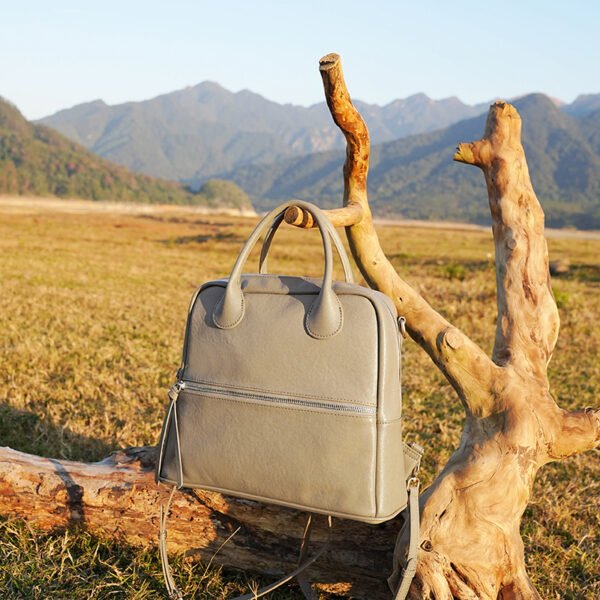 Vegetable-Tanned Leather Backpack — Multiway Tote