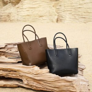 Genuine Leather Bucket Bag — Vintage Crossbody Style