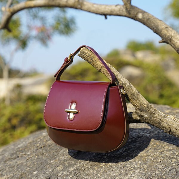 Genuine Leather Capsule Shoulder Bag — Chic Underarm Tote