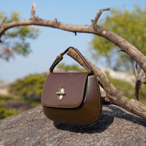 Genuine Leather Capsule Shoulder Bag — Chic Underarm Tote