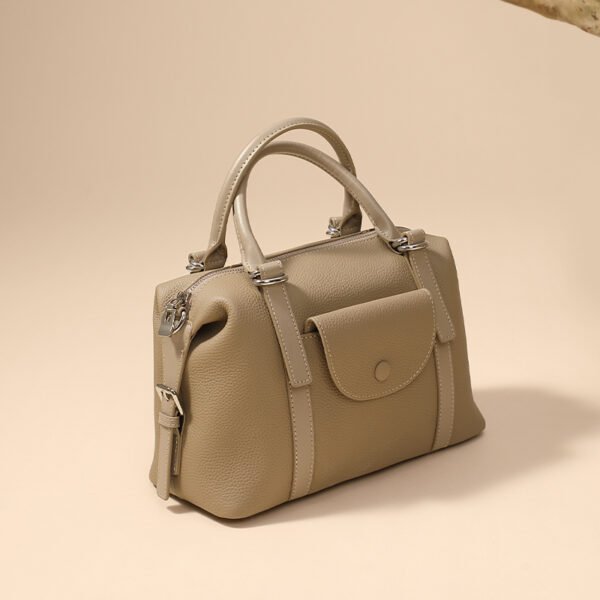 JJSY0050 Leather Commuter Tote Bag — Versatile Everyday Style