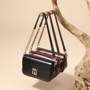 JJSY0822 Genuine Leather Shoulder Bag — Elegant Mini Box Tote