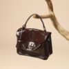 Vintage Leather Messenger Bag — Commuter Shoulder Tote