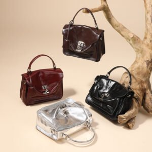 Vintage Leather Messenger Bag — Commuter Shoulder Tote