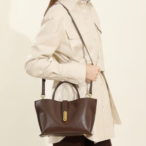 genuine leather tote