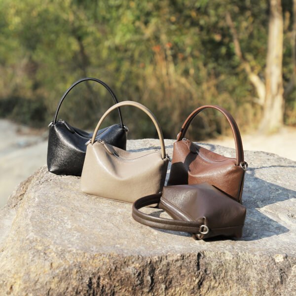 JJSY4209 Vintage Leather Top Handle Bag — Fashion Pillow Crossbody