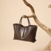 Genuine Leather Tote Bag — Vintage Commute Style