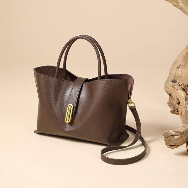 Genuine Leather Tote Bag — Vintage Commute Style