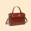Genuine Leather Shoulder Bag — Stylish Vintage Tote