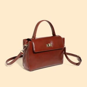 Genuine Leather Shoulder Bag — Stylish Vintage Tote