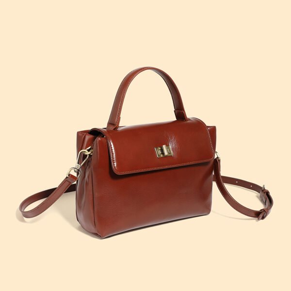 Genuine Leather Shoulder Bag — Stylish Vintage Tote