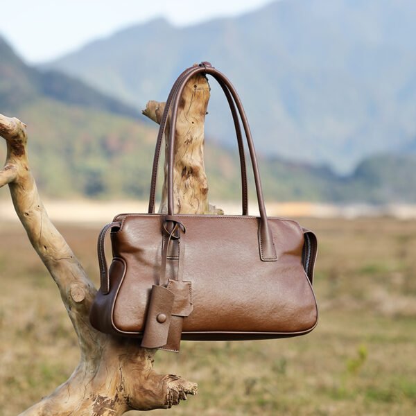 Genuine Leather Tote Bag — Vintage Pillow Style