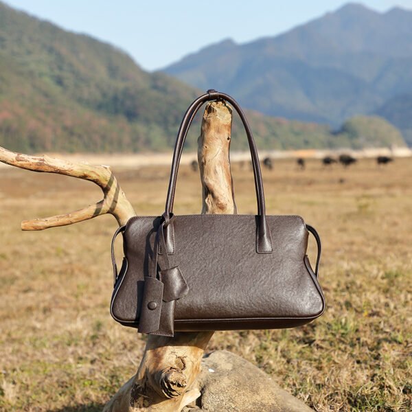 Genuine Leather Tote Bag — Vintage Pillow Style