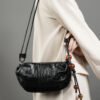 Genuine Leather Pleated Dumpling Bag | New Autumn Shoulder & Crossbody Handbag