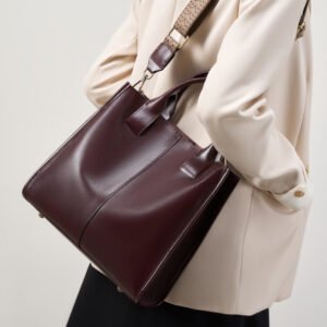 leather bucket tote bag
