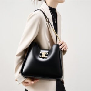 leather bucket shoulder bag