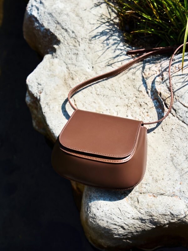 画板 1 Leather Saddle Bag — Vintage Chestnut Crossbody Purse