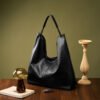 Vegetable Tanned Leather Large Tote Bag — Commuter Shoulder Bag