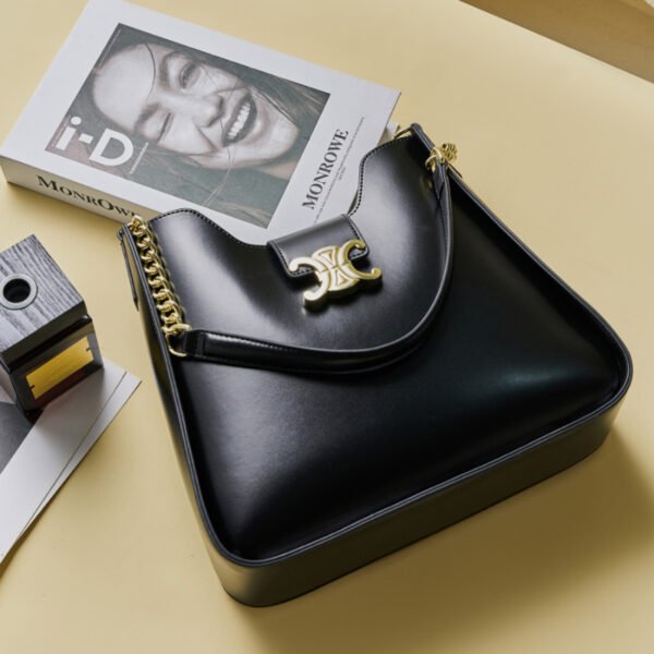 Leather Bucket Shoulder Bag — Vintage Arc Design Tote