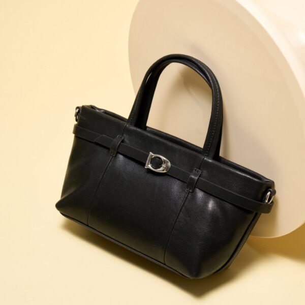Leather Commuter Small Box Bag — Chic Everyday Crossbody