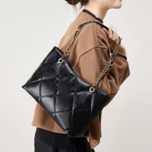 quilted leather shoulder bag