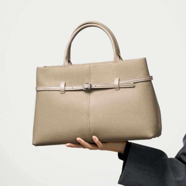 Leather Briefcase Tote — Stylish Commuter Handbag