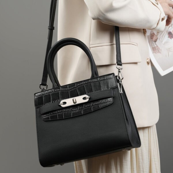 Genuine Leather Kelly Bag | Top-Grain Cowhide Tote, Shoulder & Crossbody