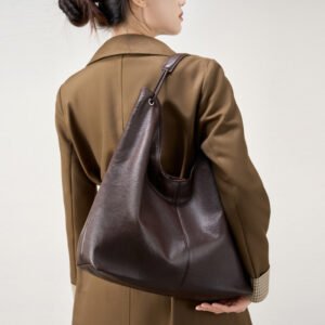 large leather tote bag