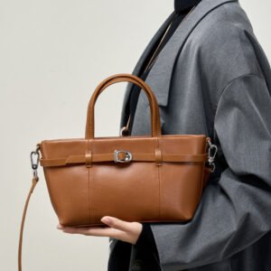 leather small box bag