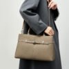 Leather Briefcase Tote — Stylish Commuter Handbag